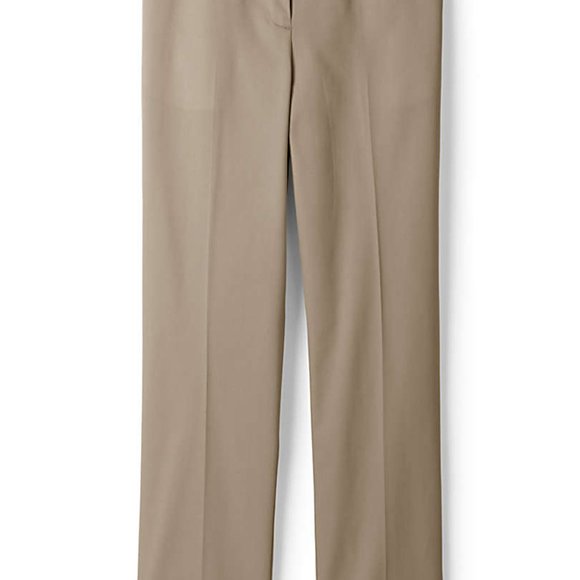 NWoT Lands End Women Elastic Back Waist High Rise Chino Pants 4 27/28W $55 BB164 - Picture 1 of 1